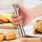Manual Pepper Mill Salt Shaker, Novelty Thumb Push Grinder, Portable Stainless Steel Spice Mill for Barbecue and Kitchen