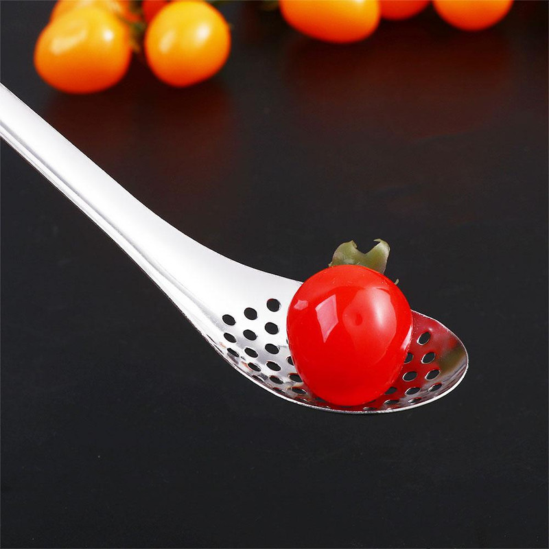 Creative Stainless Steel Strainer Cooking Utensil, Slotted Spoon Colander, Kitchen Gadget for Caviar or Draining
