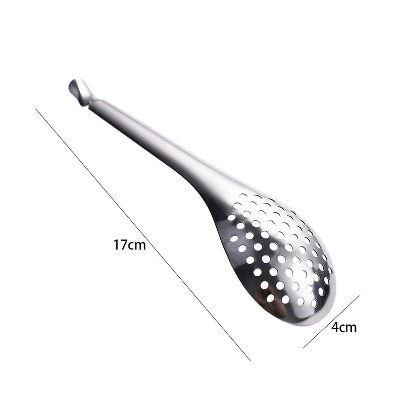 Creative Stainless Steel Strainer Cooking Utensil, Slotted Spoon Colander, Kitchen Gadget for Caviar or Draining