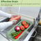 Collapsible Home Colander Over the Sink for Kitchen Use, Strainer Basket for Vegetables, Fruits, Pasta