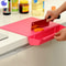 Two in One Cutting Board with Vegetable Slot, Candy Color Kitchen Storage, Plastic Thickened Fruit Cutting Board