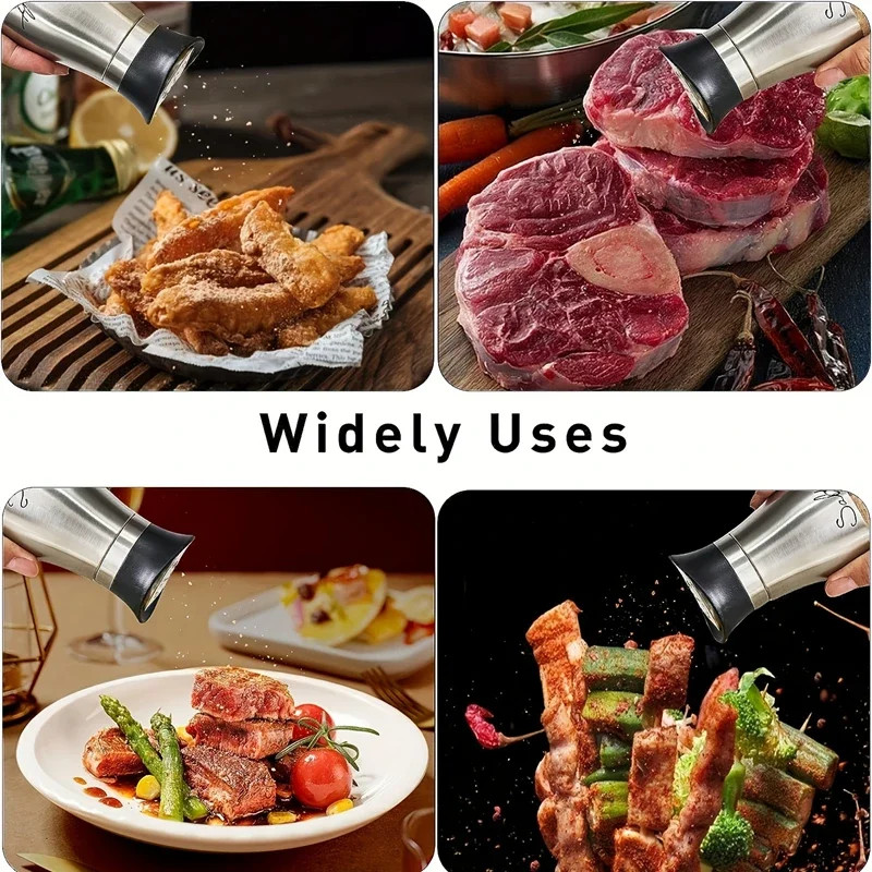 Glass Seasoning Shaker Bottles, Spice Storage Jars, BBQ Condiment Jar Salt Pepper Boxes for Kitchen Tools Organizer