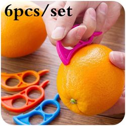 orange peeler and citrus fruit stripper, easy opener lemon slicer, kitchen knife gadget set random color
