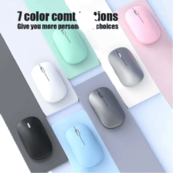dpi adjustable wireless bluetooth mouse dual mode, 2.4g type-c rechargeable, silent ergonomic portable mouse