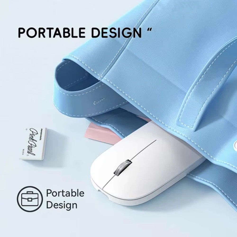 DPI Adjustable Wireless Bluetooth Mouse Dual Mode, 2.4G Type-C Rechargeable, Silent Ergonomic Portable Mouse