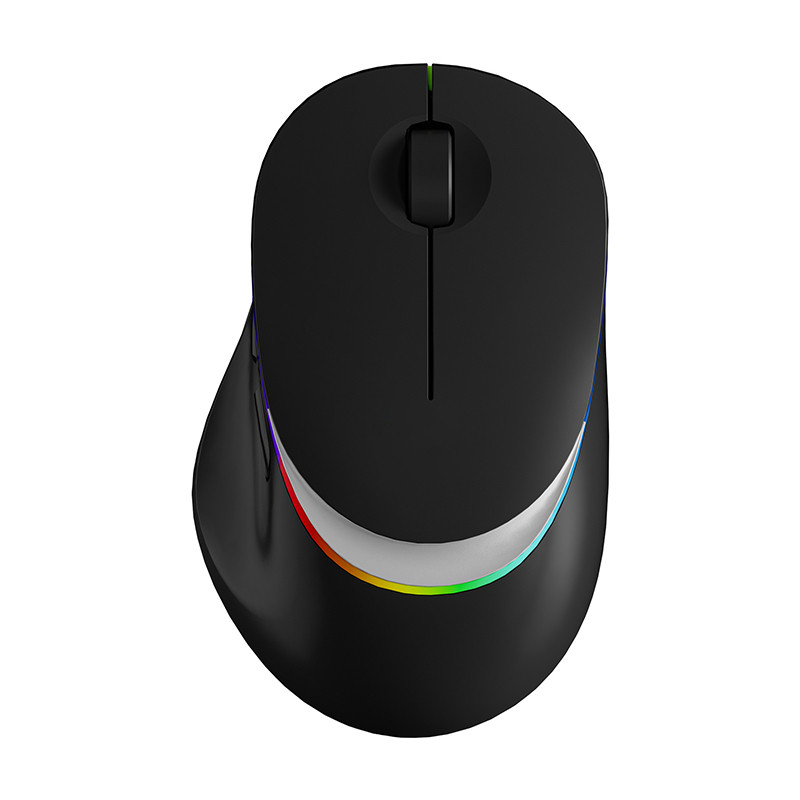 Light Emitting Wireless Bluetooth Mouse Rechargeable, Type C Interface, Dual Side Use, 3 Channel Switching Mode