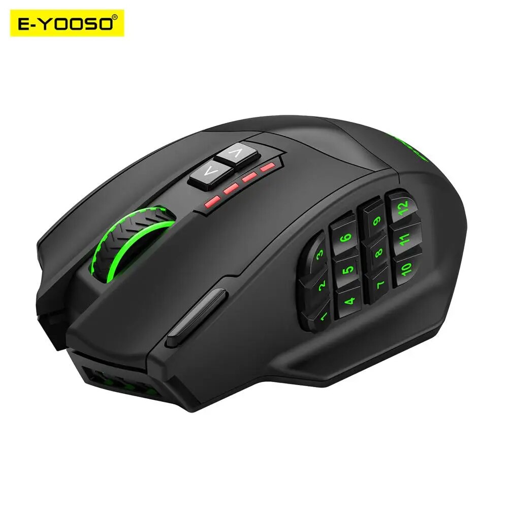 RGB Wireless Gaming Mouse 16000 DPI USB 2.4G, 16 Programmable Buttons, Optical Game Mice for Laptop PC