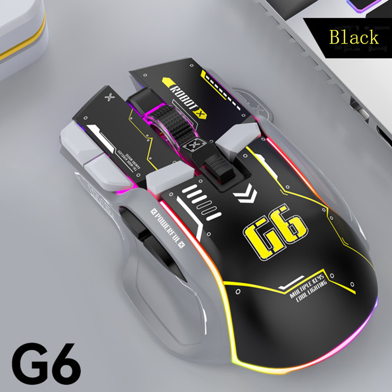 Gaming Mouse Wireless Rechargeable, Tri Mode Connection, Silent Operation, One Click Return Desktop PC