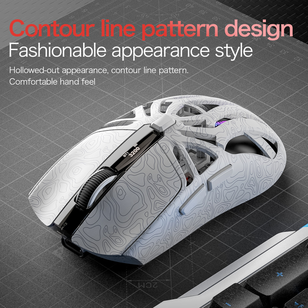 M8 Bluetooth Wireless E-Sports Gaming Mouse, Macro Programming, Lightweight Three Mode Connection