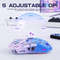 A2 Transparent RGB Wireless Gaming Mouse, BT , 2.4G, Digital Display, Rechargeable, PixArt Sensor, Adjustable DP