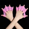 Silicone Hand Webbed Gloves Paddles Swim Flippers For Training Finger Fins For Men Women Children 4