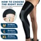 Full Leg Knee Brace for Men Women, Outdoor Sport Whole Leg Compression Sleeve, UV Leg Support Sleeves Cycling Leg Warmer