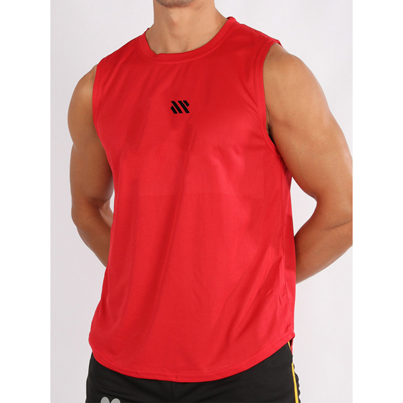 Summer Gym Vest Men Bodybuilding Sleeveless Sports Tank Top quick-drying mesh Fitness Running Tank Top Men Clothes