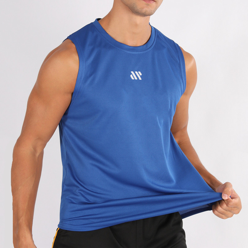 Summer Gym Vest Men Bodybuilding Sleeveless Sports Tank Top quick-drying mesh Fitness Running Tank Top Men Clothes