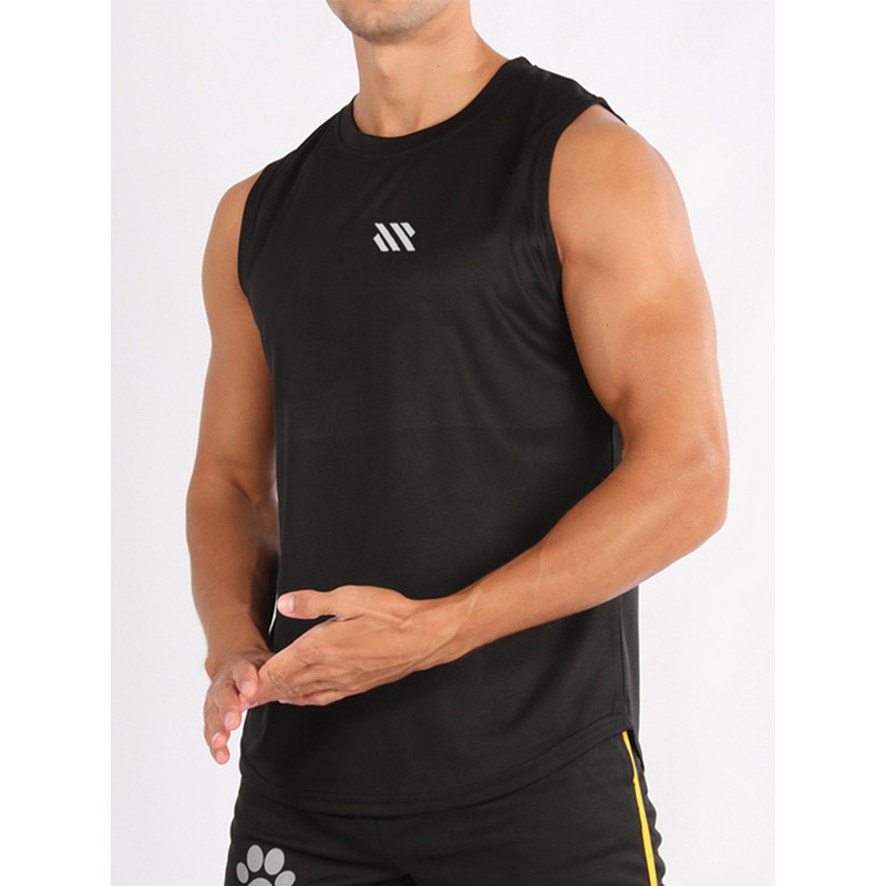 Summer Gym Vest Men Bodybuilding Sleeveless Sports Tank Top quick-drying mesh Fitness Running Tank Top Men Clothes