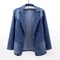 Spring Autumn Denim Jacket Women, Slimming Cardigan Outer Wear, Solid Color Trendy Silhouette Top