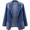 Spring Autumn Denim Jacket Women, Slimming Cardigan Outer Wear, Solid Color Trendy Silhouette Top