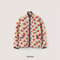 Sienne Face Rose Print Color Block Oversized Puffer Jacket Winter 2024 Commute Long Sleeve Zipper Closure