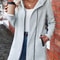 Women Oversized Hooded Casual Jacket, Woven Loose Fit Comfortable Outerwear All Seasons