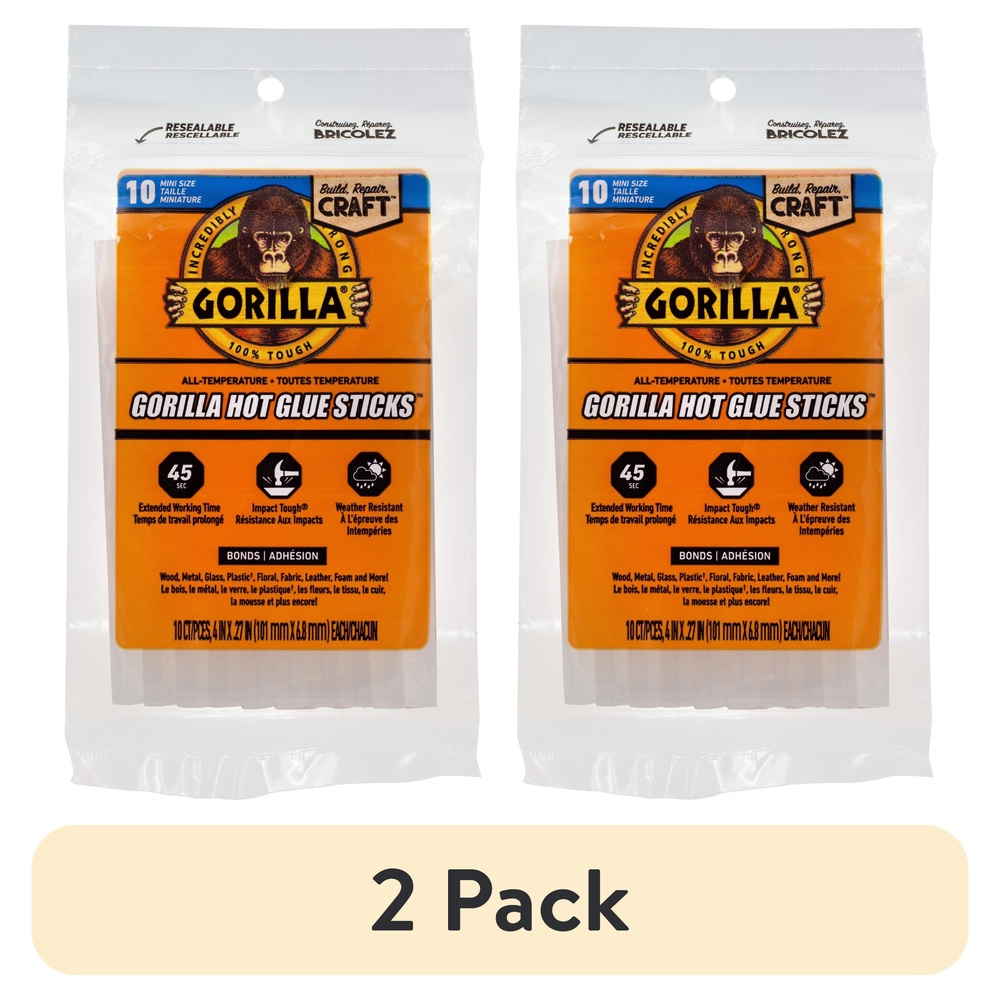 2 Pack Clear 4 Inch Dual Temperature Mini Hot Glue Sticks High Low Temp Glue Guns 10 Count Perfect 1