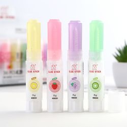 3pcs lot cartoon solid glue sticks, nontoxic strong adhesives, student diy craft, school stationery supplies