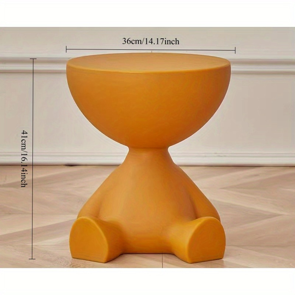 Creative Sofa Side Table,Removable Cream Style Round Coffee Table for Living Room,Simple Household Small Table Rack