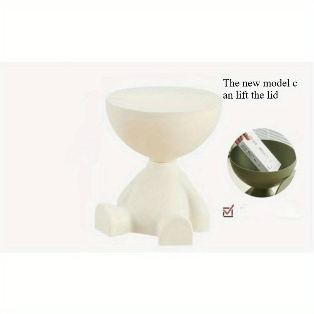 Creative Sofa Side Table,Removable Cream Style Round Coffee Table for Living Room,Simple Household Small Table Rack