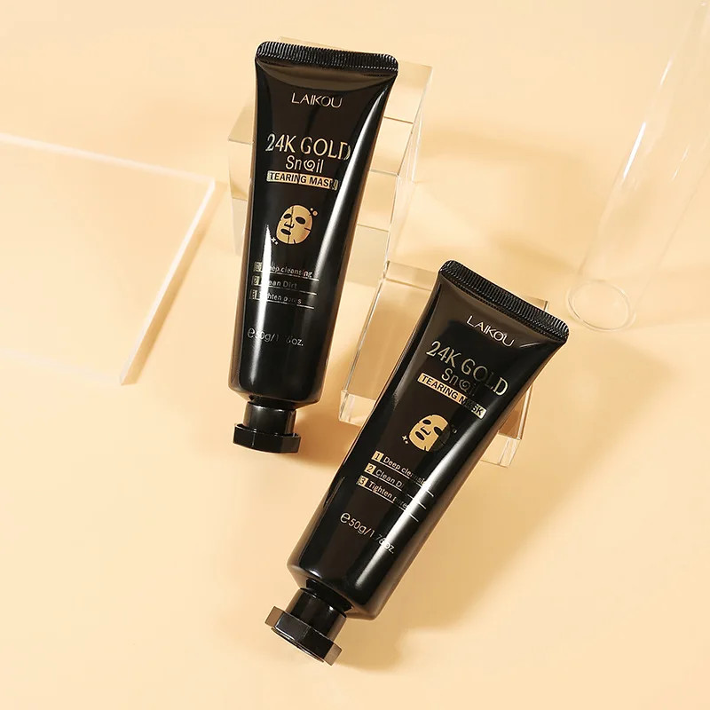 24K Gold Peeling Face Mask Blackhead Removal Facial Tear Off Mask Snail Secretion Filtrate Skin Car 2