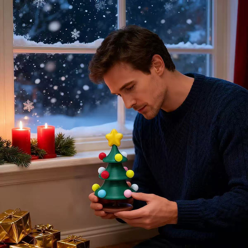 Dancing Rotating Christmas Gift Desktop Christmas Decoration Christmas Tree Toy Ornamen Party Favor 4