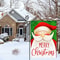 Outdoor decorative garden flag, One Santa Claus Happy Christmas holiday, , double sided garden flag for home
