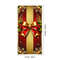 Autumn and Winter Christmas Banners, Red Gold Color Door Covers, New Years Decorations with Bows for Home Wall Party