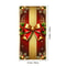Autumn and Winter Christmas Banners, Red Gold Color Door Covers, New Years Decorations with Bows for Home Wall Party
