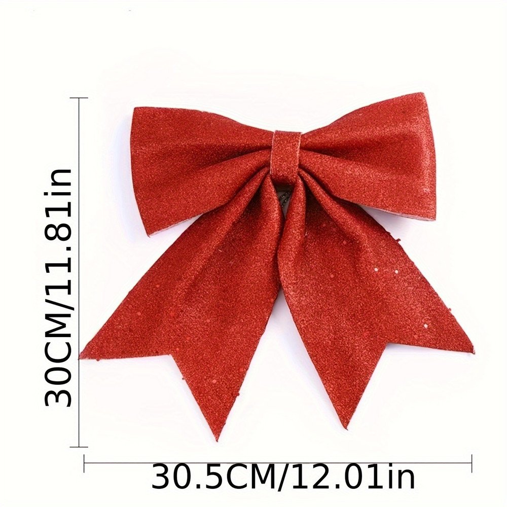 Holiday Dress Props Christmas Decorations DIY Accessories, Christmas Sequined Bow Christmas Tree Ornaments for Crafts