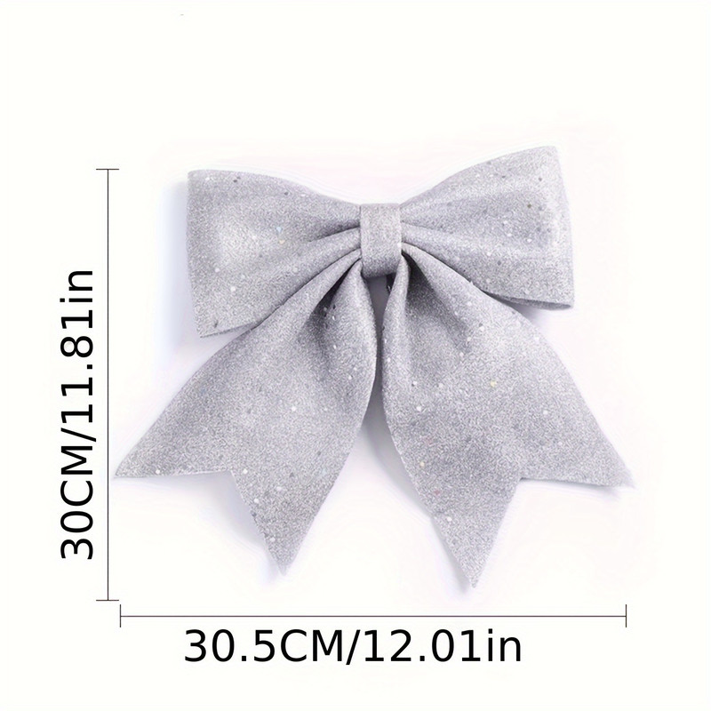 Holiday Dress Props Christmas Decorations DIY Accessories, Christmas Sequined Bow Christmas Tree Ornaments for Crafts