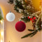Holiday Wedding Party Supplies, Red Flocked Christmas Ornaments, Hanging Decorative Ball, Balls for Tree Decorations