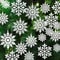 Pulp Plastics Paper Snowflake Ornaments, White Glitter Raw Decor, Christmas Venue Decoration