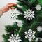 Pulp Plastics Paper Snowflake Ornaments, White Glitter Raw Decor, Christmas Venue Decoration