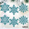 Pulp Plastics Paper Snowflake Ornaments, White Glitter Raw Decor, Christmas Venue Decoration