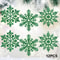 Pulp Plastics Paper Snowflake Ornaments, White Glitter Raw Decor, Christmas Venue Decoration