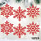 Pulp Plastics Paper Snowflake Ornaments, White Glitter Raw Decor, Christmas Venue Decoration