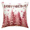 Pink Linen Santa Claus, Pink Christmas Pillow Covers, Cute Christmas Printed Pillow Covers for Living Room Home