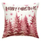 Pink Linen Santa Claus, Pink Christmas Pillow Covers, Cute Christmas Printed Pillow Covers for Living Room Home