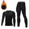 Winter Warm Men Underwear Set Fleece Thermal Long Compression Tights Sports Fitness Undershirts Tr