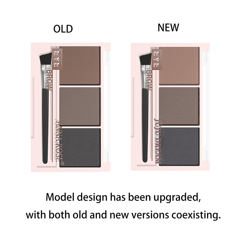 Waterproof Three Color Eyebrow Powder, Sweat Proof Natural Long Lasting, Three Dimensional Eyebrow Shape Palette