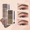 Waterproof Three Color Eyebrow Powder, Sweat Proof Natural Long Lasting, Three Dimensional Eyebrow Shape Palette