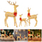 Cute Lighted Reindeer Xmas Decoration, Christmas Yard Light Up Display, Lawn Garden Patio Holiday Decor Set