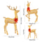 Cute Lighted Reindeer Xmas Decoration, Christmas Yard Light Up Display, Lawn Garden Patio Holiday Decor Set
