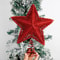 Glitter Gold Hollow Star Tree Topper, Christmas Tree Top, Elegant Xmas Party Decoration for Home, Perfect New Year Gift