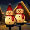 Snowman Christmas Solar Lights, Outdoor Solar Powered Stakes, Holiday Decorations Light for Corridor, Lawn, Garden