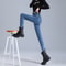 Women Thermal High Waist Jeans, Winter Snow Warm Plush Denim, Stretch Skinny Thick Fleece Fur Pants for Ladies